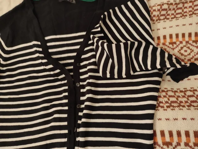 Chaqueta marinera lana rayas mujer