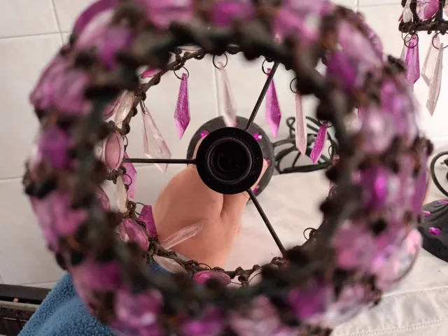 Par de candeeiros retro de mesa