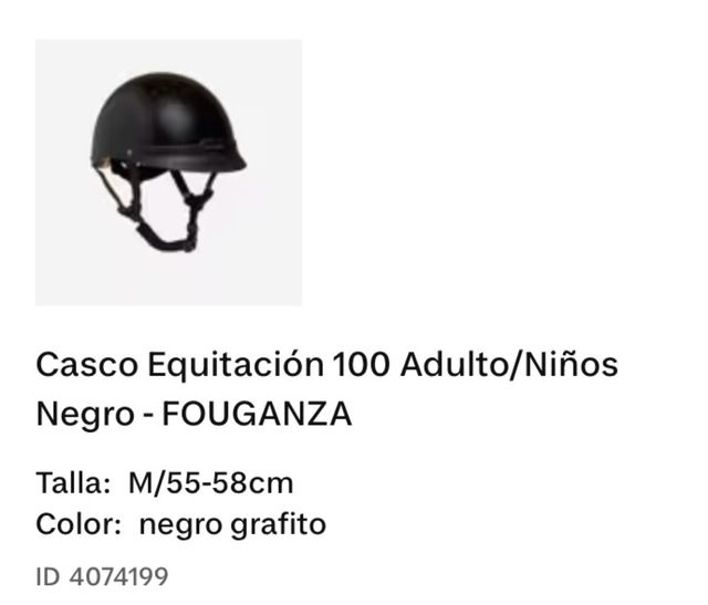 Casco, botas, polainas y pantalón de equitación