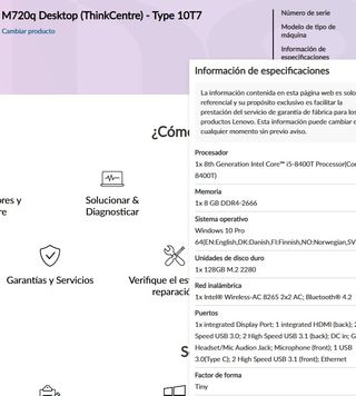 Lenovo Thinkcentre M720Q Mini PC + Cargador