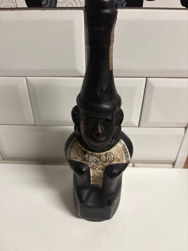 Botella Pisco Licor de los Incas Antigua