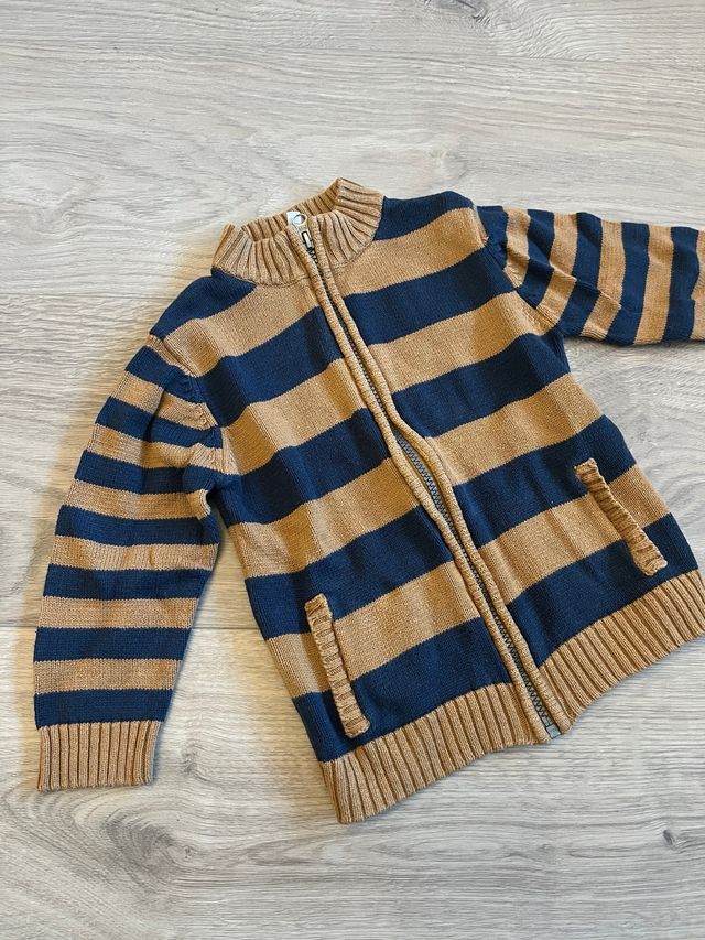 Chaqueta punto de rayas Talla 104 cm
