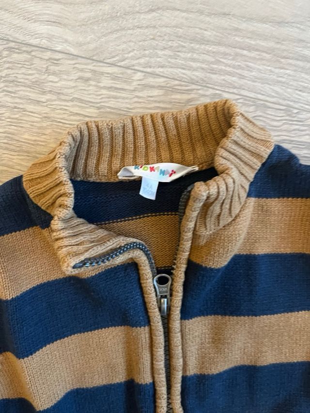 Chaqueta punto de rayas Talla 104 cm