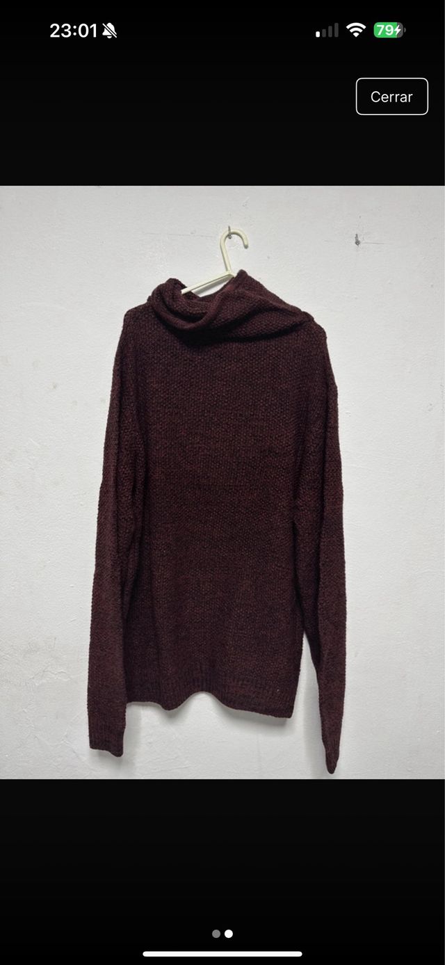 Jersey Pull&Bear Capucha Marrón/Rojo