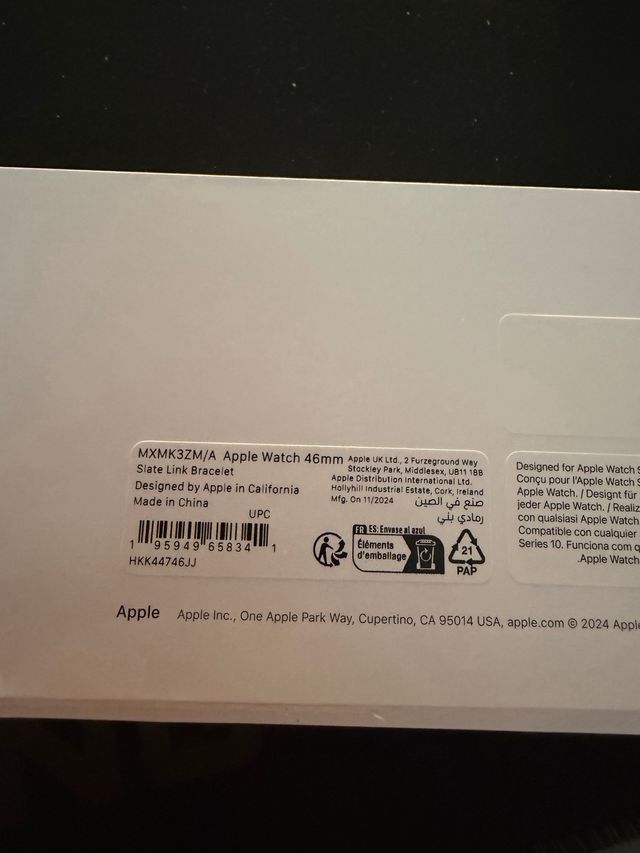 Correa eslabones Apple Watch titanio negro 46mm