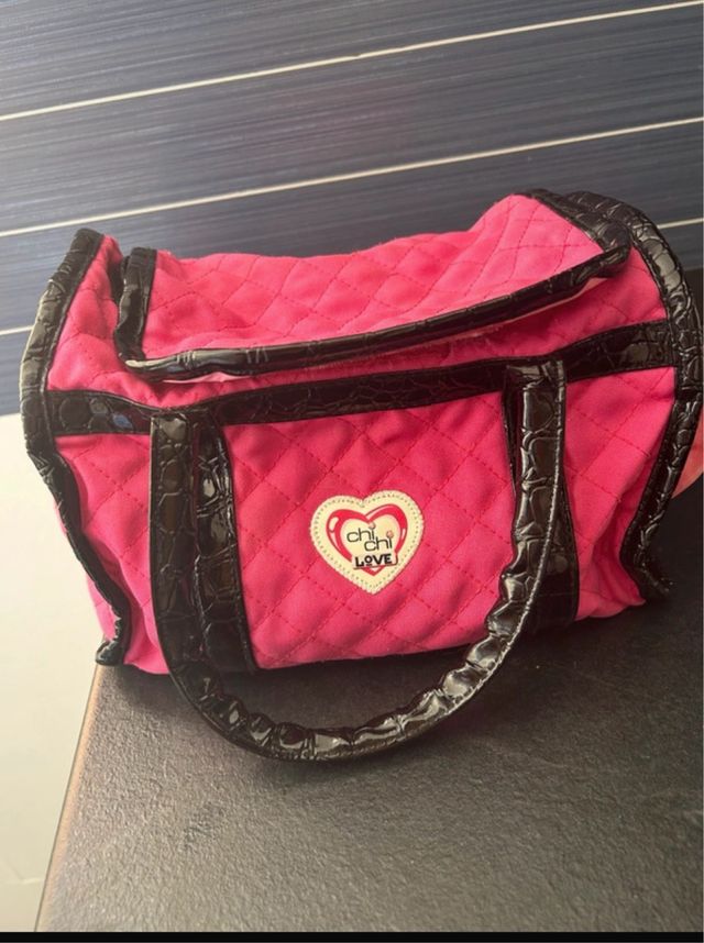 Bolso rosa acolchado ChiChi Love con peluche