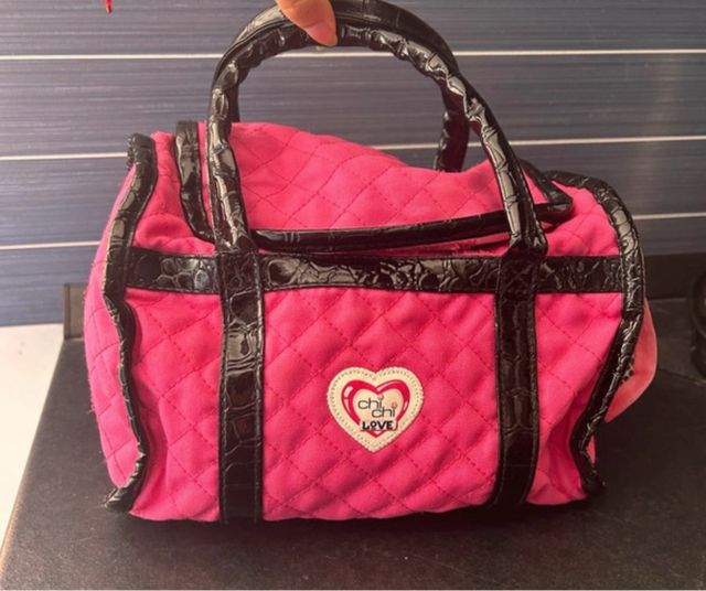 Bolso rosa acolchado ChiChi Love con peluche