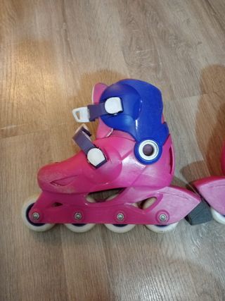 Patines en línea niña. Ajustables talla 28-30.