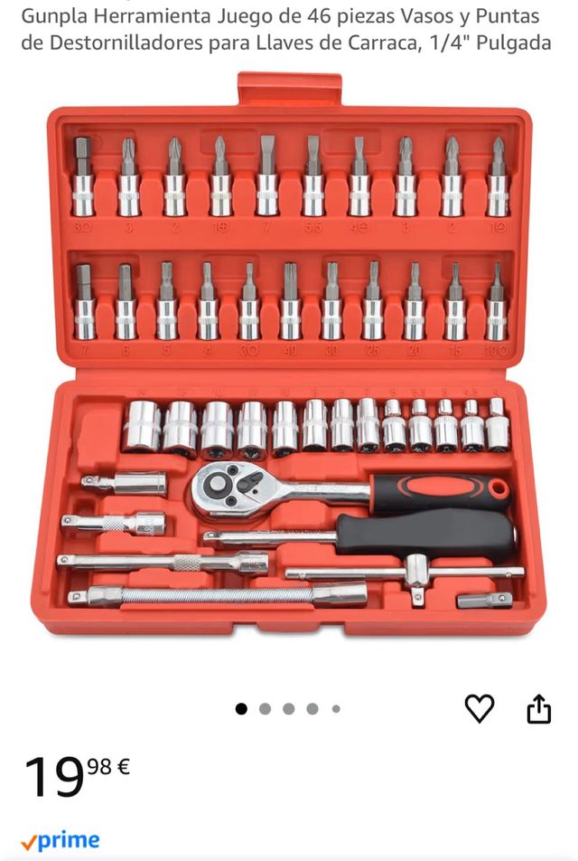 Maletín Herramientas 46 Piezas Carraca 1/4