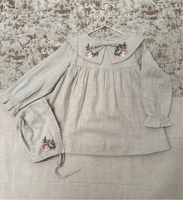 Vestido y capota GOCCO niña 24-36 meses