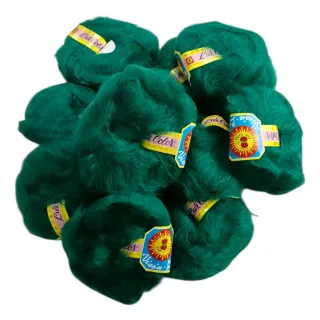 Lote 20 ovillos Mohair Vison verde 50gr