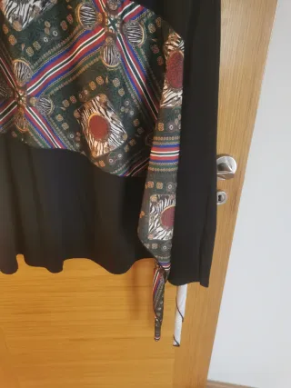 Vestido Zara Negro con Estampado