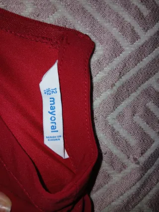 Vestido rojo talla 12