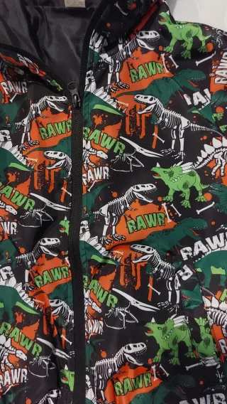 Giacca antivento bimbo con dinosauri