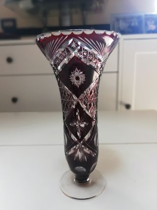 Vaso Vintage Cristallo di Boemia Rosso