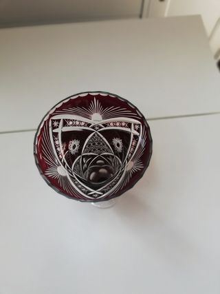 Vaso Vintage Cristallo di Boemia Rosso