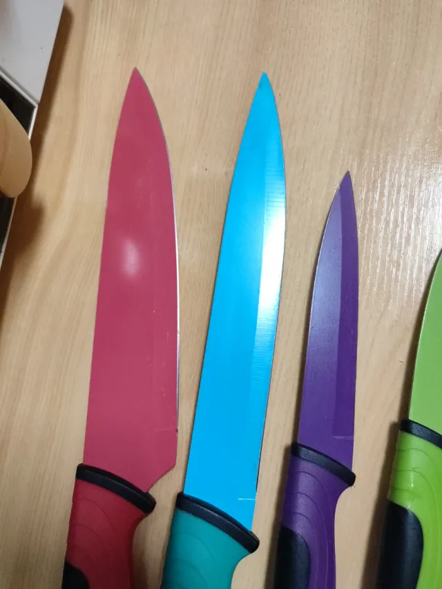 Set Cuchillos Cocina Colores NUEVO