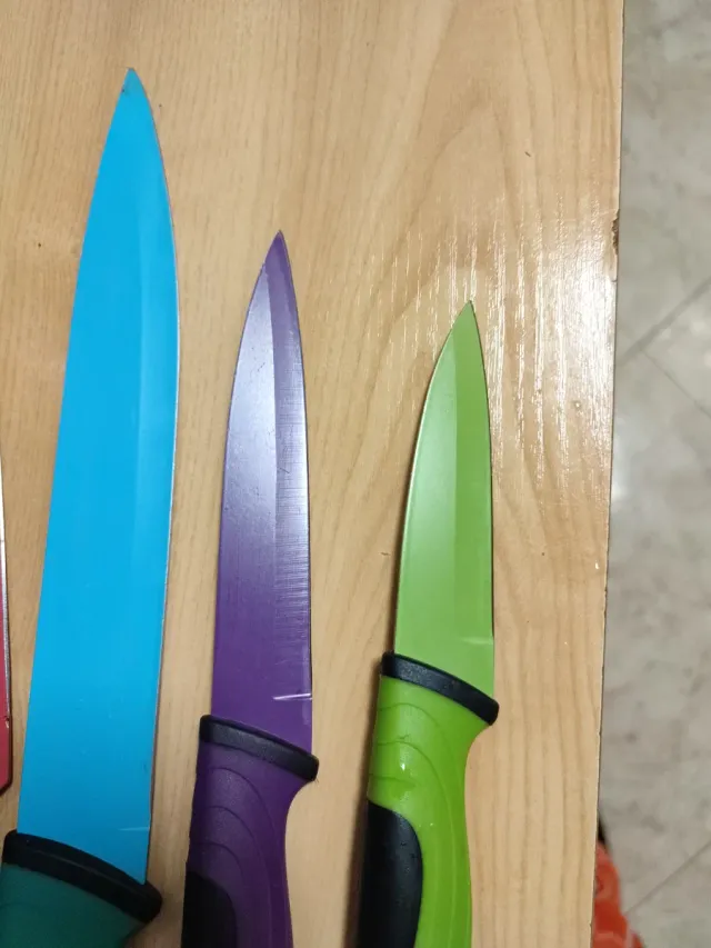 Set Cuchillos Cocina Colores NUEVO