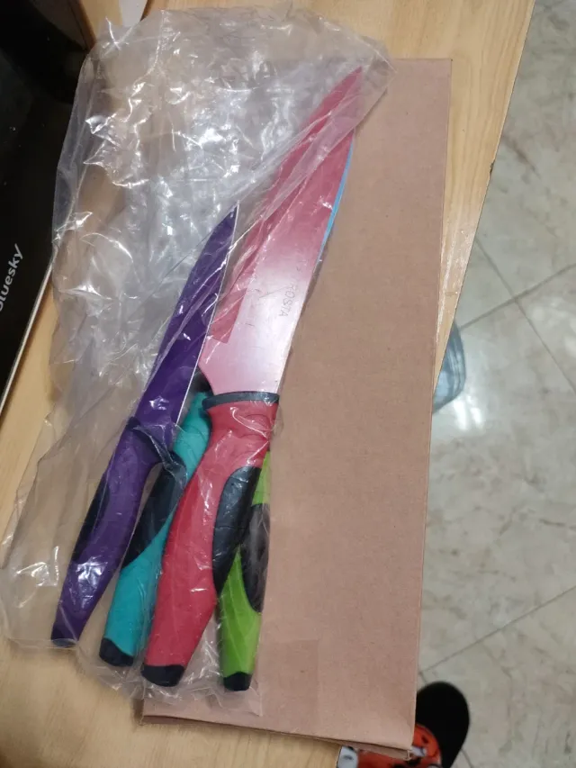 Set Cuchillos Cocina Colores NUEVO