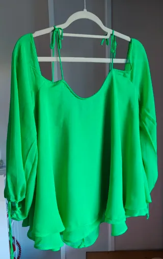 Blusa verde fluida H&M