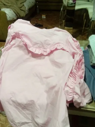 Jersey de rombos beige y blanco talla S