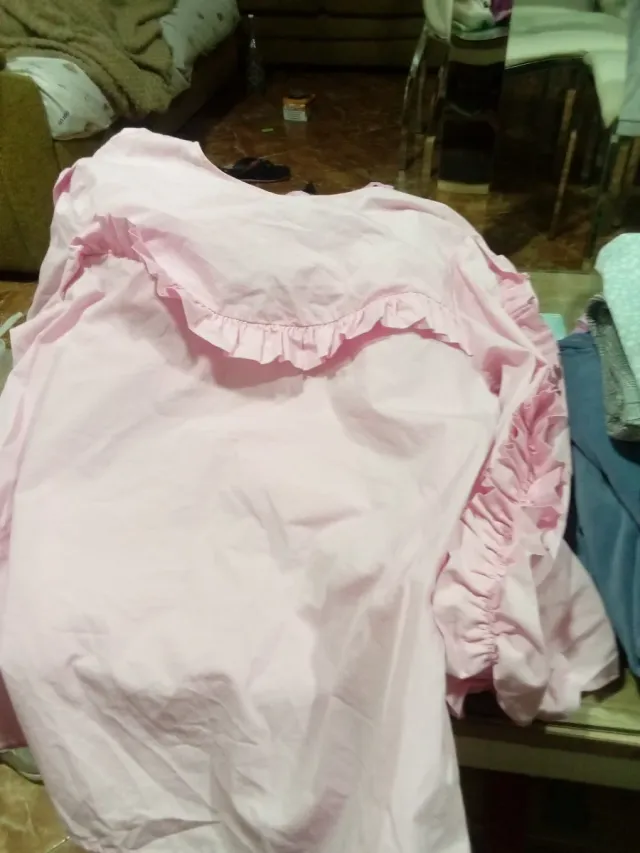 Jersey de rombos beige y blanco talla S