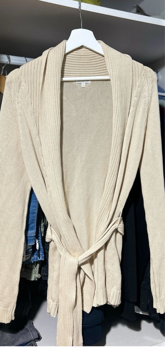 Chaqueta punto Massimo Dutti beige mujer