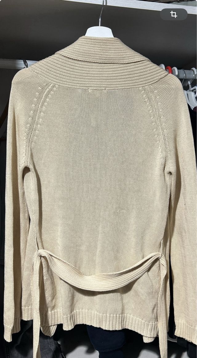 Chaqueta punto Massimo Dutti beige mujer