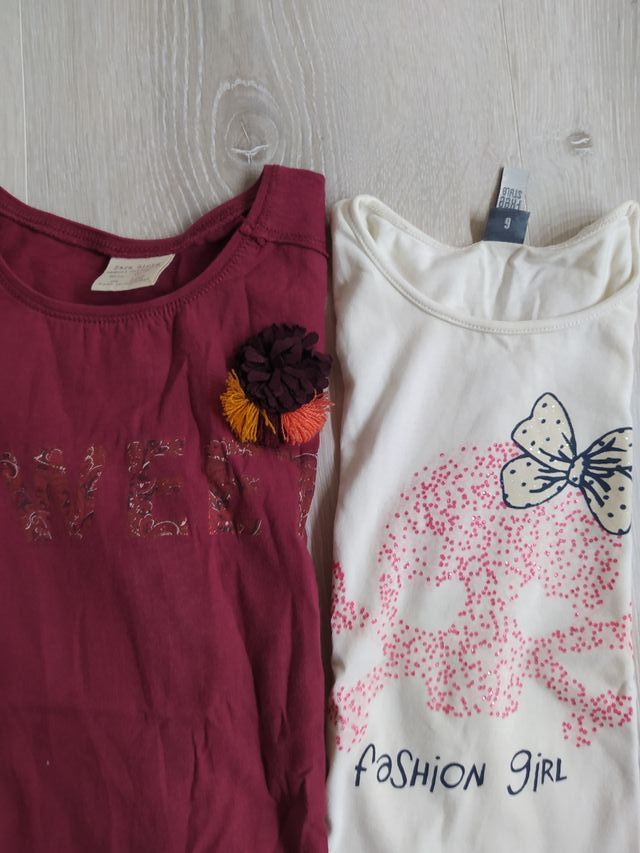 Lote 2 Camisetas Niña T6 Freestyle/Zara