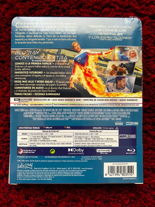 Los 4 Fantásticos Steelbook 4K UHD + Blu-Ray
