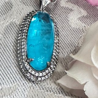 Conjunto Turmalina Paraíba Azul/Verde,Plata