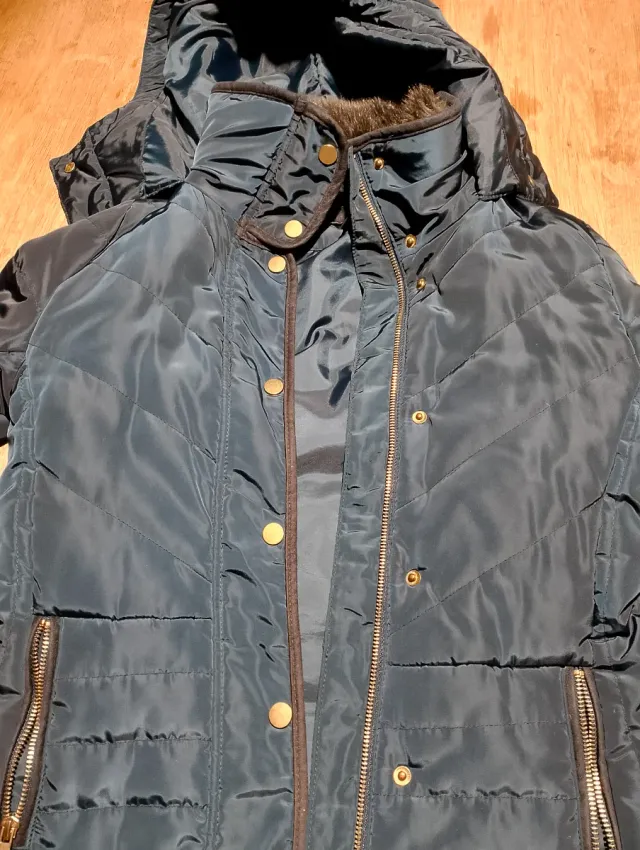 Cazadora azul marino entallada mujer