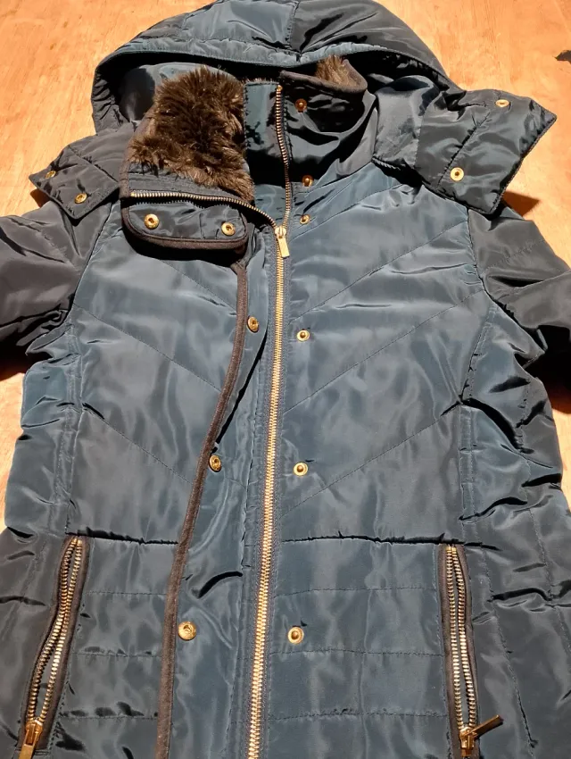 Cazadora azul marino entallada mujer