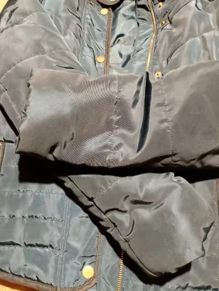 Cazadora azul marino entallada mujer