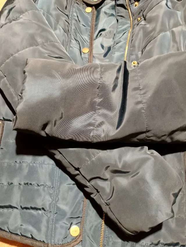 Cazadora azul marino entallada mujer