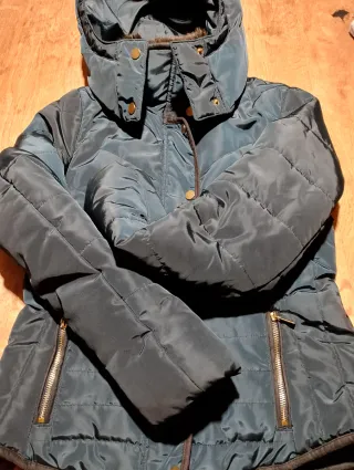 Cazadora azul marino entallada mujer