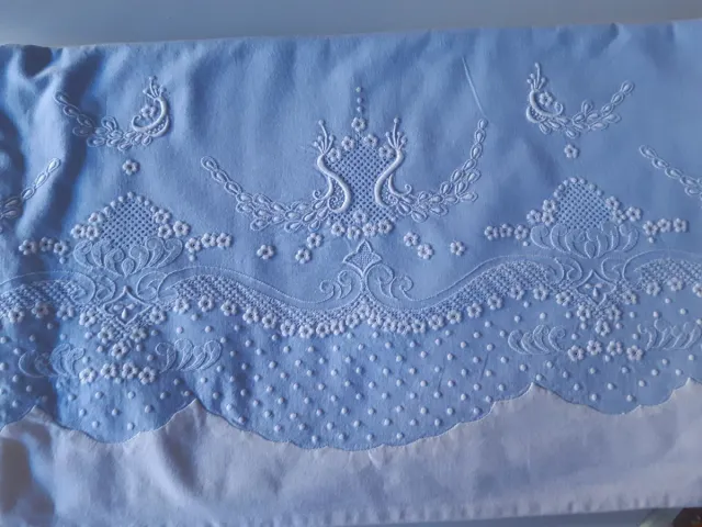 Fronha de cama superior azul para cama de 135cm