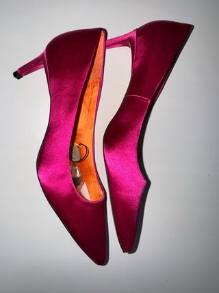 Tacones Zara Fucsia Sin Uso