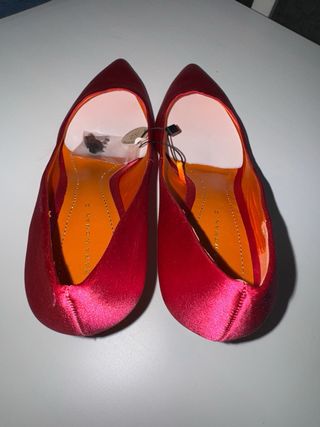 Tacones Zara Fucsia Sin Uso