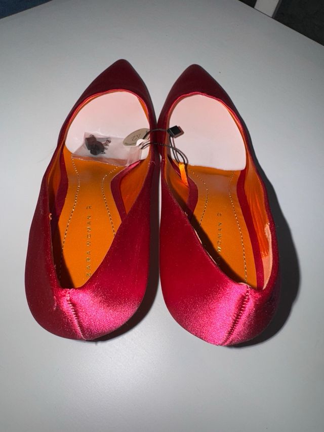 Tacones Zara Fucsia Sin Uso