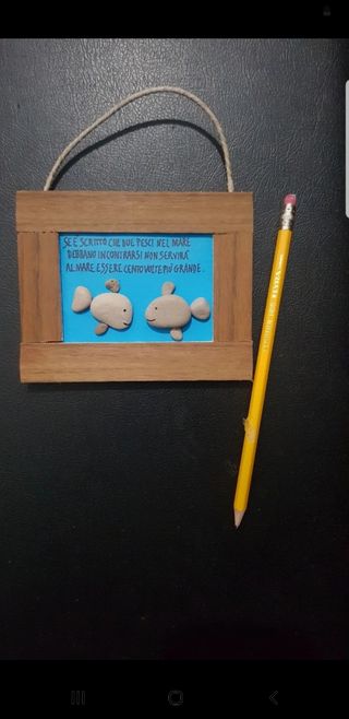 Targhetta handmade Pesci nel mare