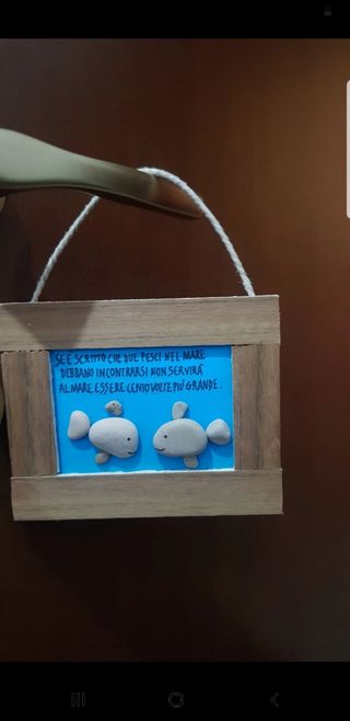 Targhetta handmade Pesci nel mare