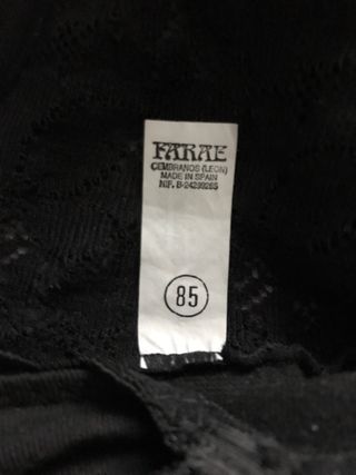 Body de encaje negro. Talla 85.