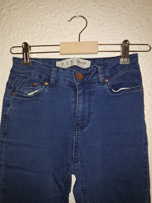Pantalón pitillo azul marino Denim Co Talla 32