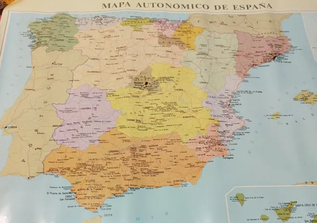Mapa Autonómico de España años 80