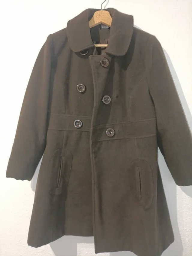 Abrigo largo marrón KIRA talla 42