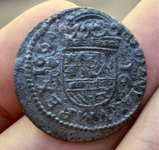Moneda 16 Maravedis 1664 CORUÑA. FELIPE IV