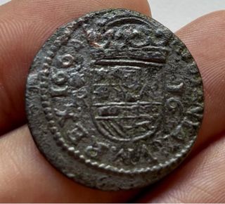 Moneda 16 Maravedis 1664 CORUÑA. FELIPE IV