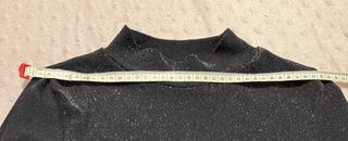 Top Mango brillante cuello alto