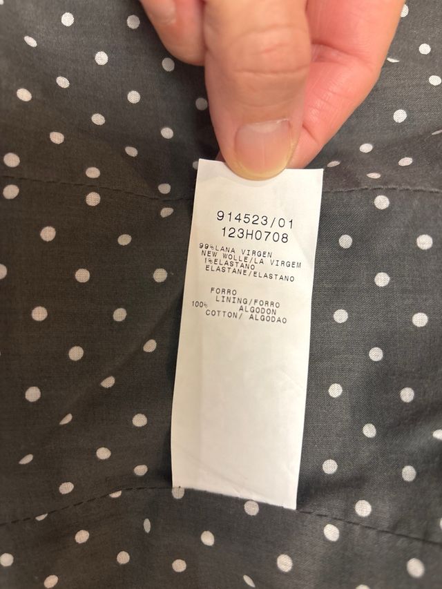 Traje americana y pantalón gris T.38